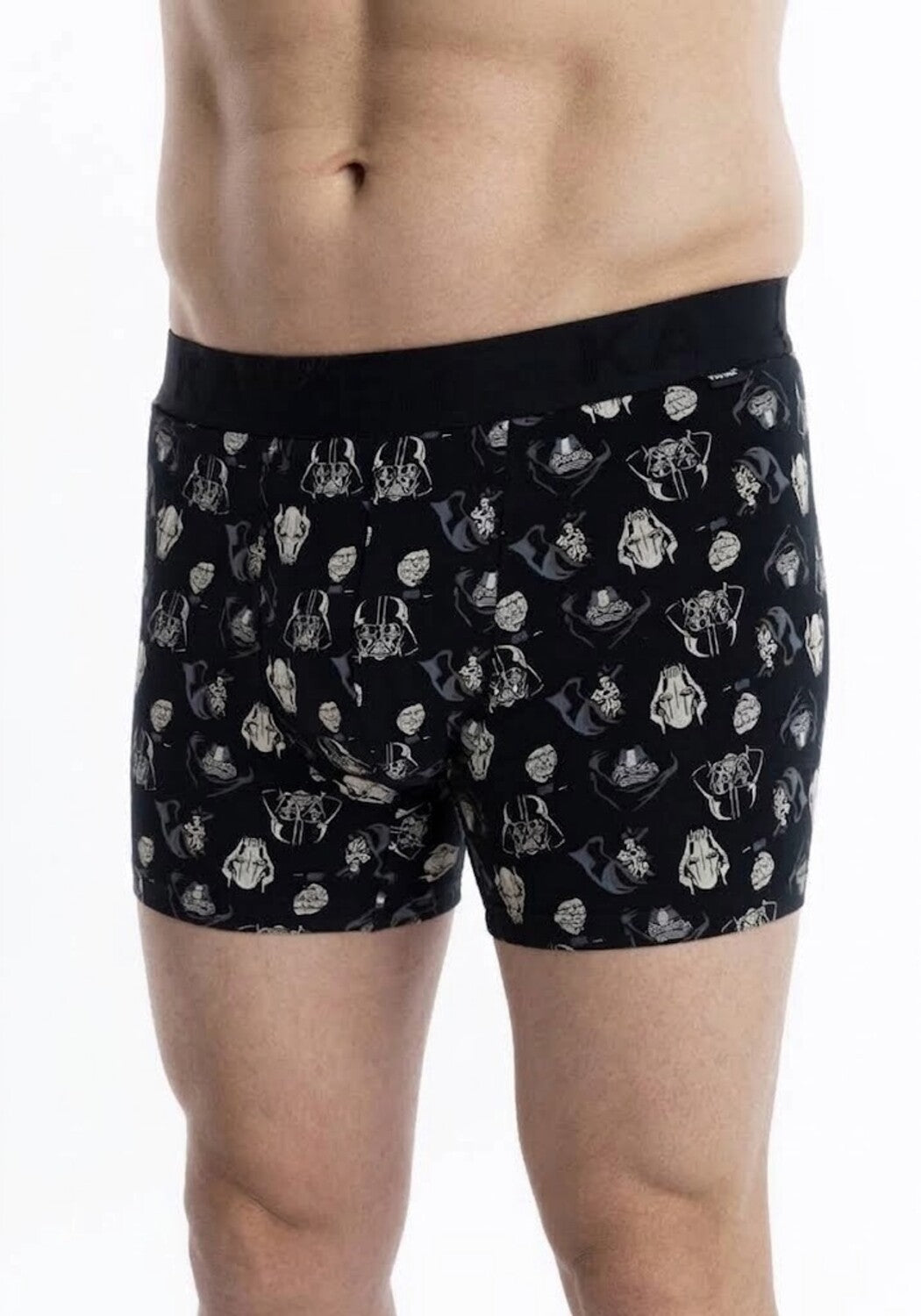 BIPACK BÓXER LARGO DE ALGODÓN STAR WARS NEGRO DE HOMBRE