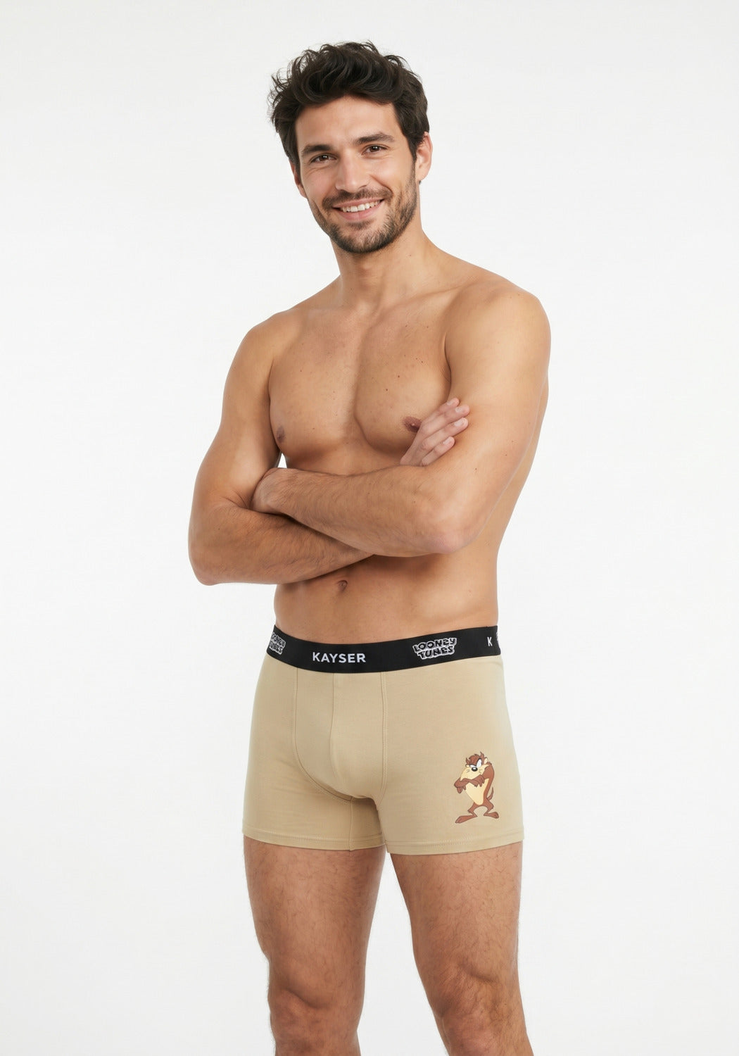 BIPACK BOXER LARGO ALGODON CAFÉ WARNER HOMBRE