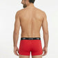 BIPACK BOXER LARGO ALGODON ROJO WARNER HOMBRE