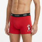 BIPACK BOXER LARGO ALGODON ROJO WARNER HOMBRE
