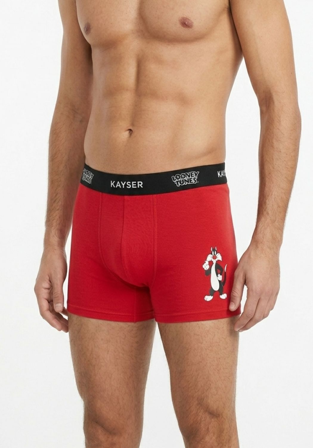 BIPACK BOXER LARGO ALGODON ROJO WARNER HOMBRE