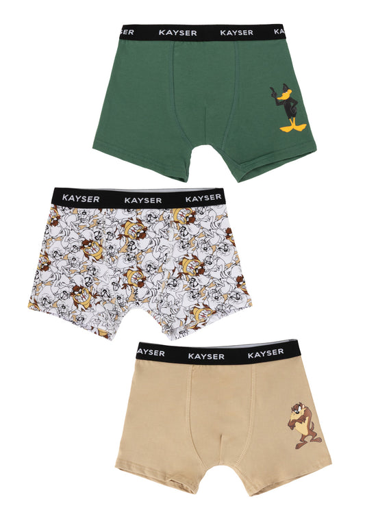 TRIPACK BOXER LARGO ALGODON CAFÉ WARNER KIDS HOMBRE
