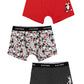 TRIPACK BOXER LARGO ALGODON ROJO KIDS HOMBRE